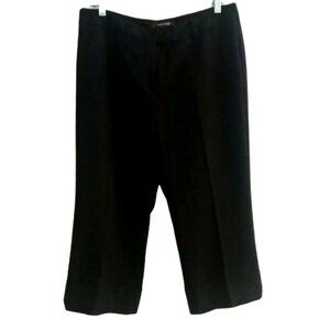Dressy Black Capri Pants Sz 8 Pantology Cropped Cuffed Hem Summer Coastal Career